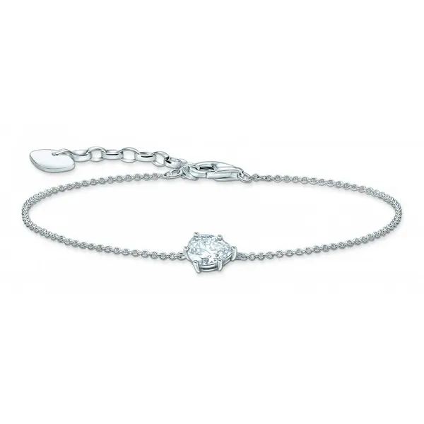 Image of Thomas Sabo Sterling Silver Basics White Zirconia Bracelet A2159-051-1