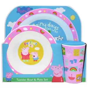 Image of Peppa Pig Polypropylene Dinner Set - Pink