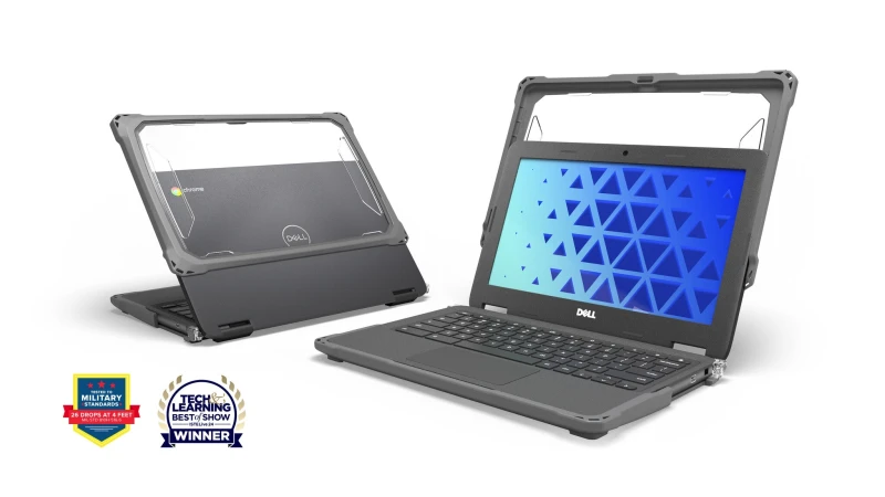 Image of Max Cases MAXCases Extreme Shell-F3 Slide Case for Dell 3100/3110/3120 Chromebook Clamshell 11.6" (Gray) DLESF33110CGRY