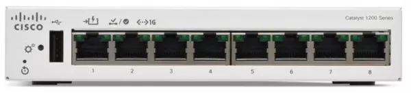 Image of Cisco Cat1200 8-p GE Desktop Ext PS PoE Input C1200-8T-D