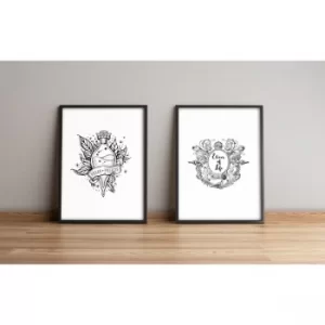 Image of 2PYSCT-016 Multicolor Decorative Framed MDF Painting (2 Pieces)