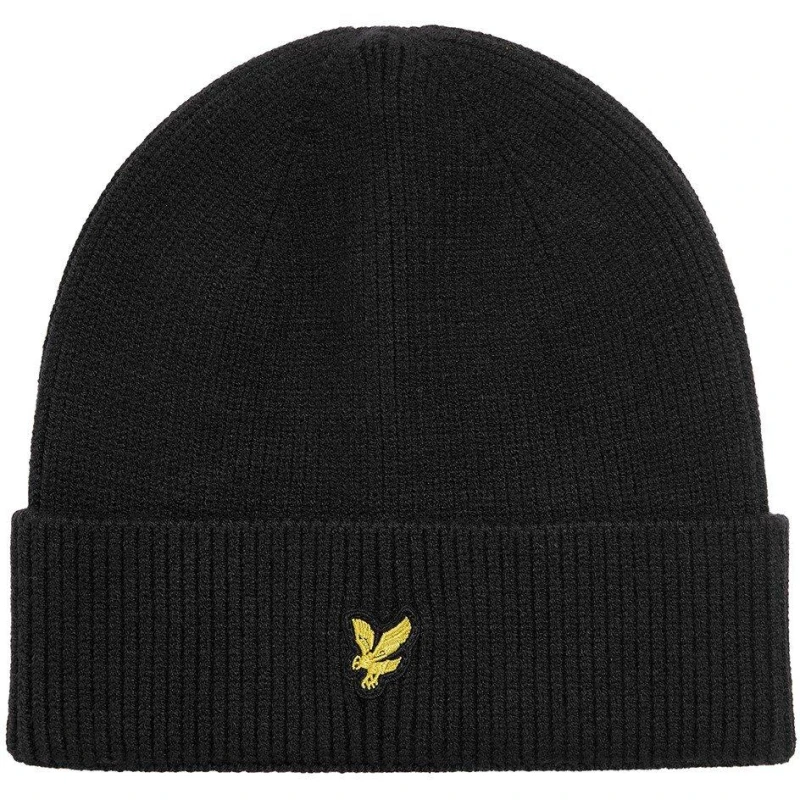 Image of Lyle and Scott Lyle Logo Beanie Jn44 Beanies One Size Black 90505103000