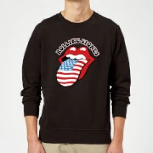 Image of Rolling Stones US Flag Sweatshirt - Black - M
