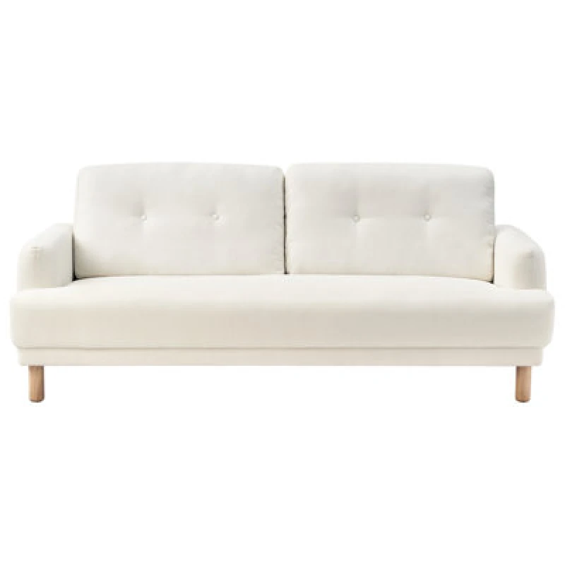 Image of Beliani Sofa 3 Seater Tuve Fabric Off-White