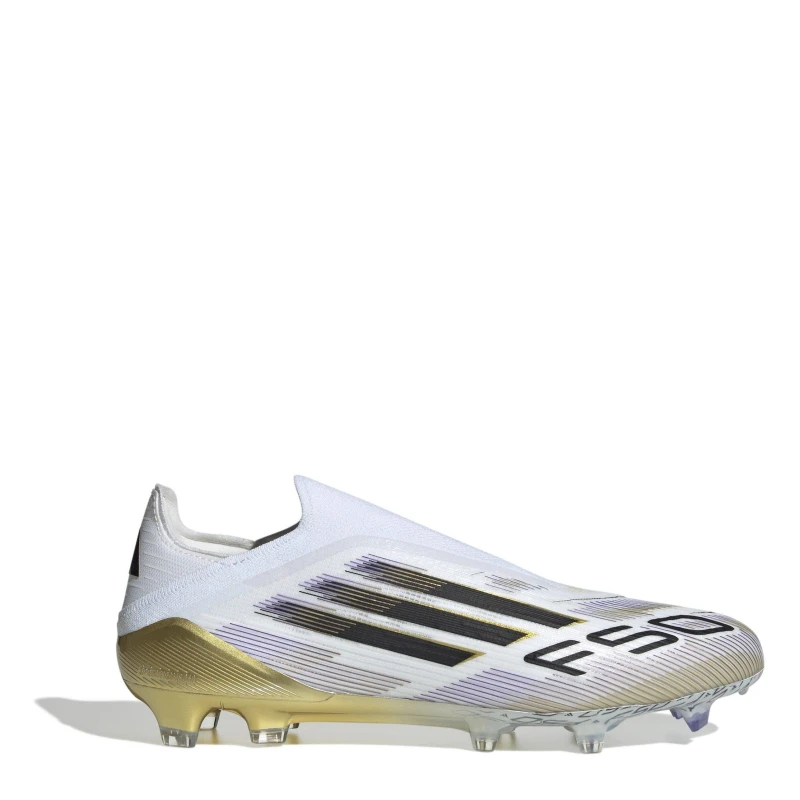 Image of adidas F50 Elite Laceless Adults Firm Ground Football Boots White/Blk/Gold male 12 (47.3)