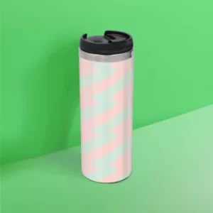 Image of Coral And Mint Zig Zag Stainless Steel Travel Mug