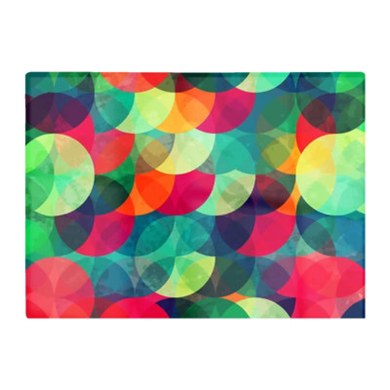 Image of Warren Reed Designer Colourful Grunge Circle Pattern Glass Chopping Board