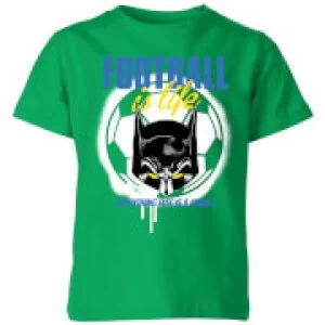 Image of DC Batman Football Is Life Kids T-Shirt - Kelly Green - 7-8 Years