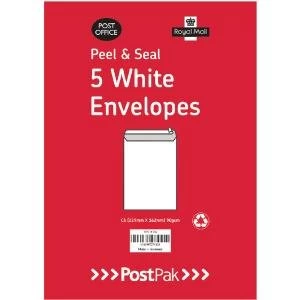Image of Envelopes C5 Peel and Seal White 90gsm Pack of 250 9731534