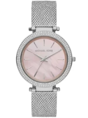 Image of Michael Kors Ladies Darci Stainless Steel Pink Mother Of Pearl...