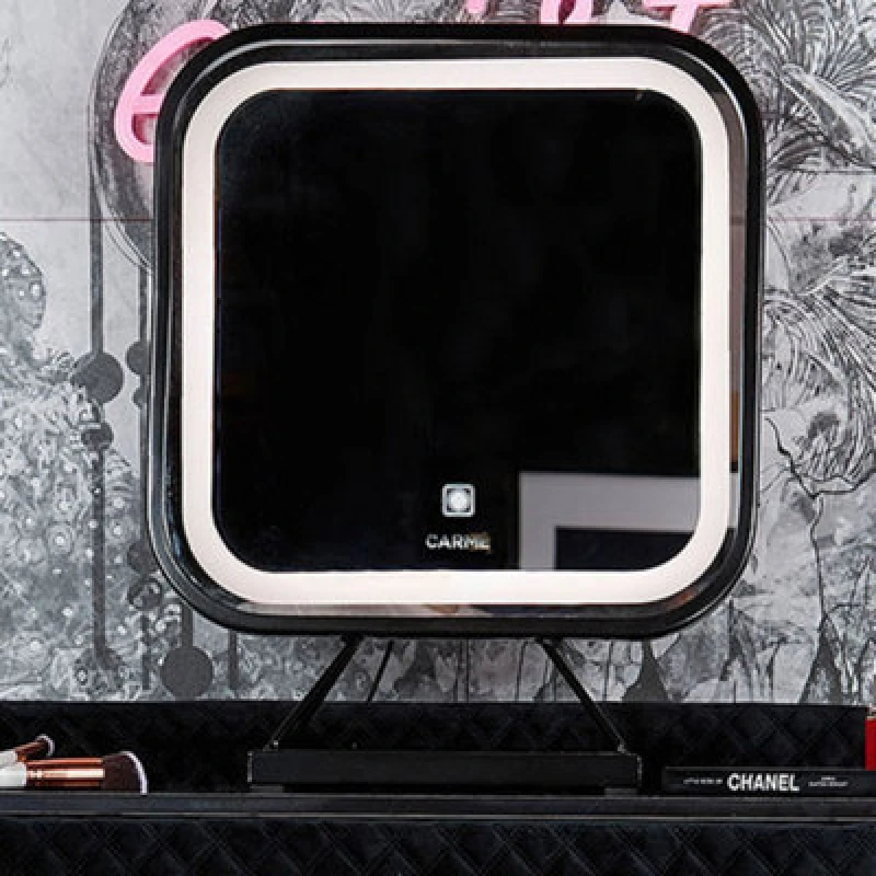 Image of CARME HOME Monaco Nights Black LED Touch Sensor Mirror 5060635727234