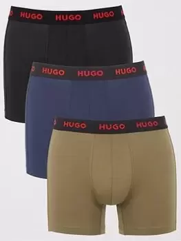 Image of HUGO Bodywear 3 Pack Boxer Brief, Dark Blue, Size L, Men