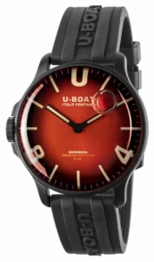 Image of U-Boat Darkmoon 44mm Cardinal Red IPB/ Rubber Strap 8697 Watch