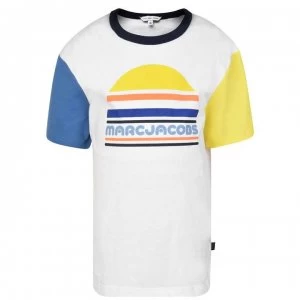 Image of Marc Jacobs Children Boys Contrast Logo T Shirt - Blanc N05