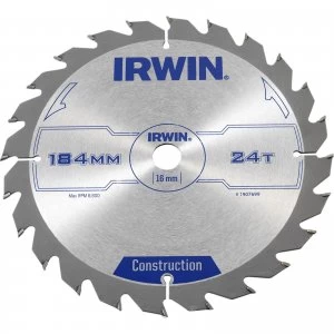 Image of Irwin Aluminium Non-Ferrous Metal Saw Blade 184mm 24T 16mm