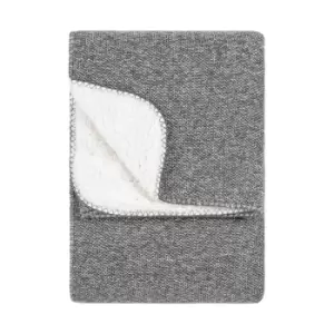 Image of Nurrel Sherpa Throw Grey