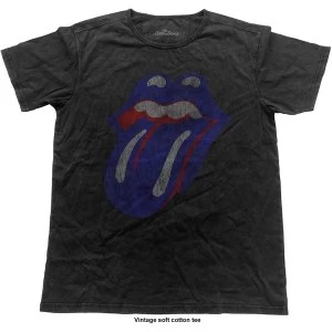 Image of The Rolling Stones - Blue & Lonesome Vintage Tongue Unisex Small T-Shirt - Black