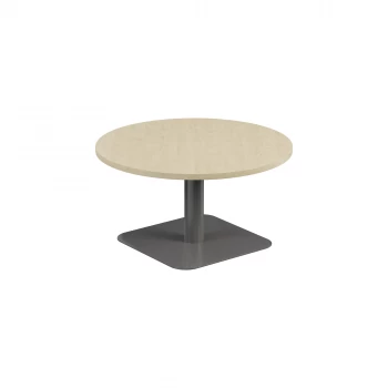 Image of Contract 800mm Low Table - Maple Top and Silver Legs