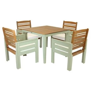 Image of Charles Bentley Kingston 4-Seater Kingston Dining Set - Green