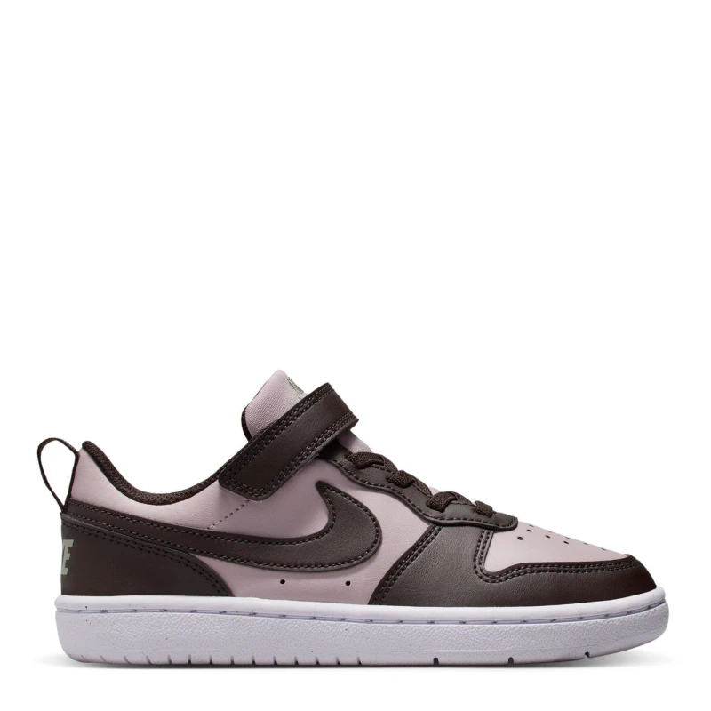 Image of Nike Court Borough Low Recraft Shoes Childrens. Rose/Brown female C12 (30)