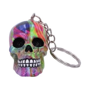 Image of Psychedelic (set of 6) Skull Keyrings