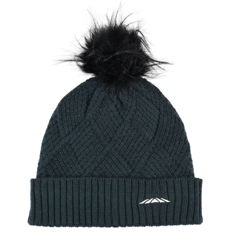 Image of Weatherbeeta Mens Rib Knit Beanie in Dark Green Dark Green Male One Size