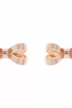 Image of Ted Baker Ladies Rose Gold Plated Olsi Mini Opulent Bow Earring TBJ1575-24-03
