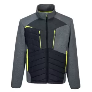 Image of Portwest Unisex Adult DX4 Baffled Jacket (3XL) (Grey/Black/Yellow)