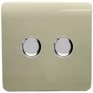Image of Trendi Switch Double 120 Watt LED Dimmer in Gold