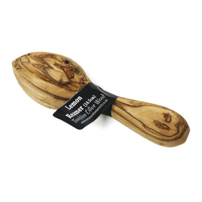 Image of Verano Spanish Ceramics Olive Wood Natural Grained Rustic Kitchen Dining Lemon Reamer (L) 14.5cm Natural unisex