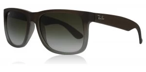 Image of Ray-Ban Justin Sunglasses Rubber Brown / Grey 854/7Z 54mm