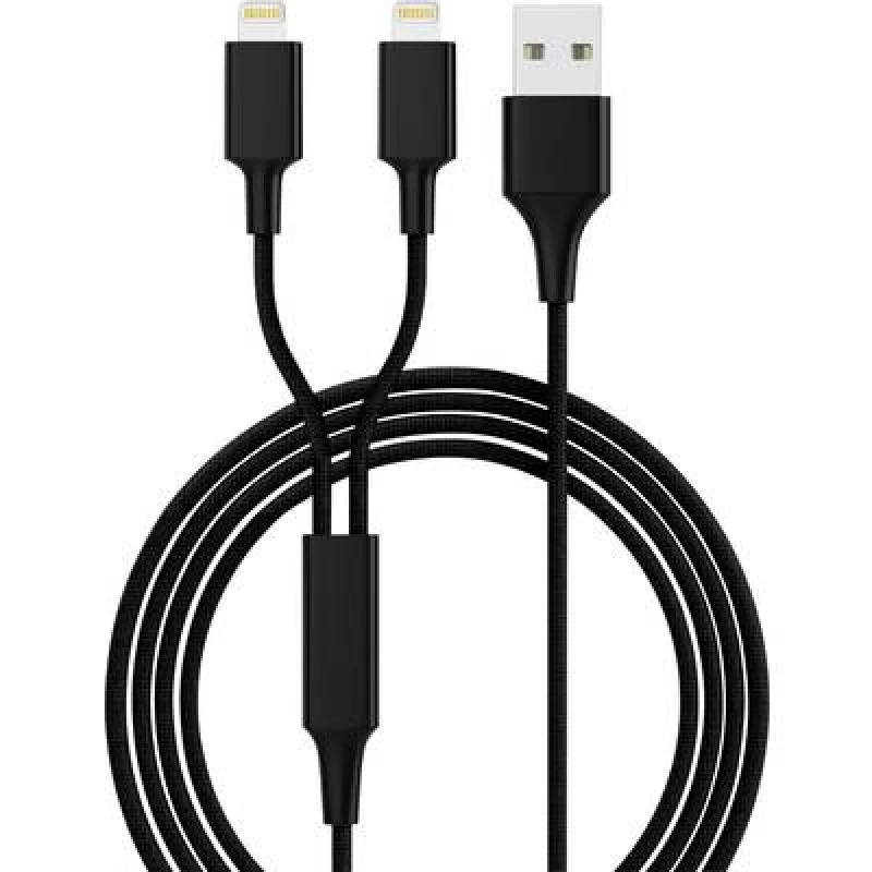 Image of Smrter HYDRA DUO-LBK - Ladekabel USB -> 2x Lightning schwarz