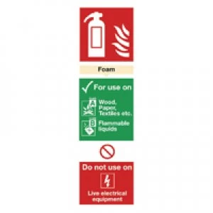 Image of Blick Safety Sign Fire Extinguisher Foam 300mm x 100mm Self-Adhesive F202S