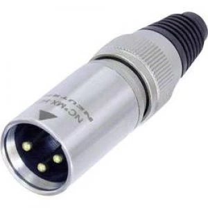 Image of XLR connector Plug straight Number of pins 3 Silver Neutrik NC3MXHD
