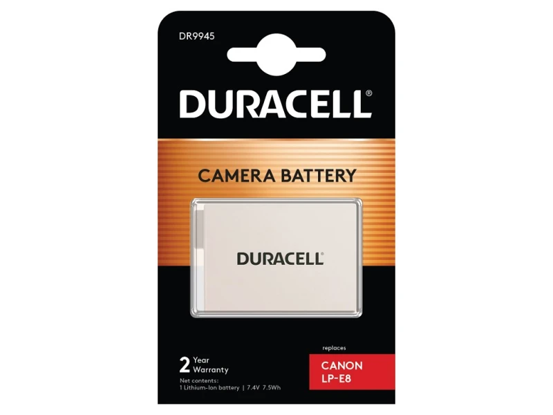 Image of Duracell Camera Battery 7.4v 1020mAh 7.5Wh Lithium-Ion (Li-Ion) 1020mAh 7.4V rechargeable battery