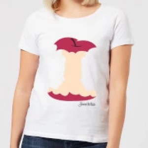 Image of Disney Princess Colour Silhouette Snow White Apple Womens T-Shirt - White - XXL