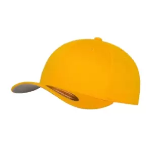 Image of Flexfit Wooly Combed Cap (S-M) (Gold/Silver)