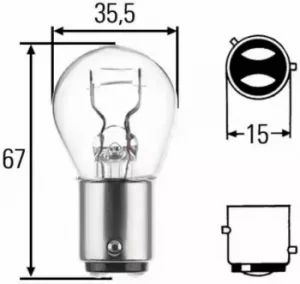 Image of Bulb P21/4W 12V 8GD004772-121 by Hella