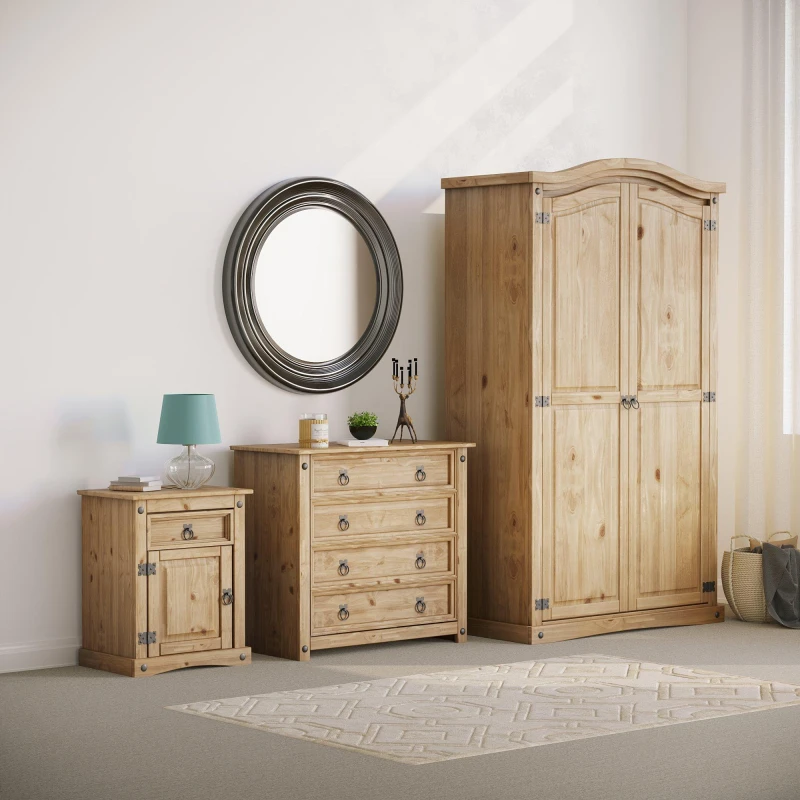 Image of Lassic Vida Designs Corona Trio Bedroom Set Pine unisex Set of 3