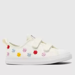 Image of Converse White Chuck Taylor All Star 2v Girls Toddler Trainers