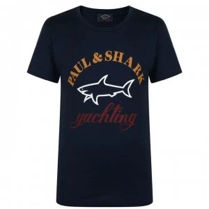 Image of Paul And Shark Junior Boys Logo T Shirt - Navy