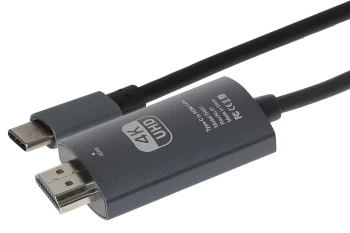 Image of Maplin USB-C to HDMI Ultra HD Cable supports 4K 30Hz - 3m Black