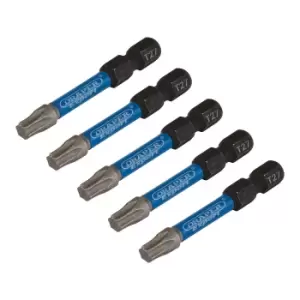 Image of Draper Expert 05654 5pc TX-STAR Impact Screwdriver Bits, T27 x 50mm, 1/4" Hex