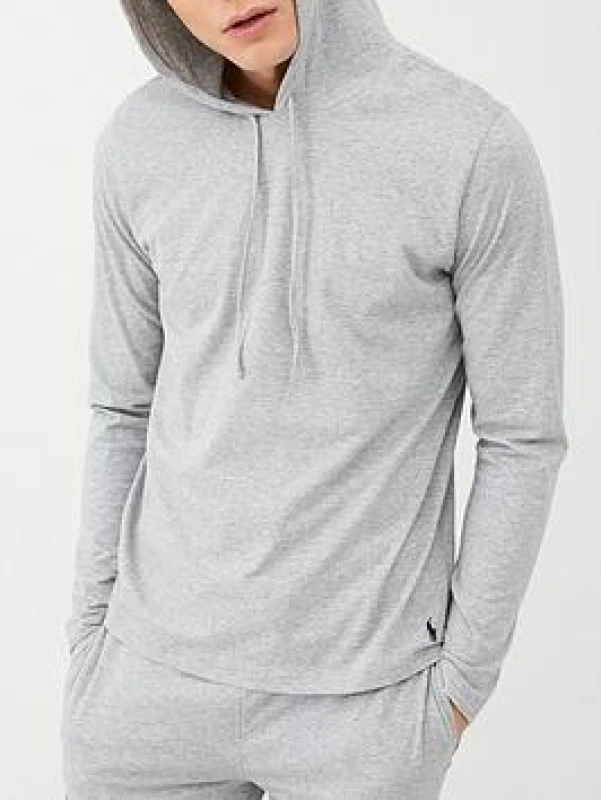 Image of Polo Ralph Lauren Lounge Cotton-Jersey Hoodie - S Grey Underwear and Nightwear male 714844760002 S