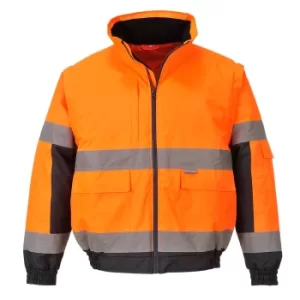 Image of Oxford Weave 300D Class 3 Hi Vis 2-in-1 Jacket Orange L