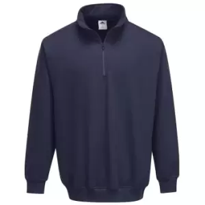 Image of Portwest - B309NARS - sz S Sorrento Zip Neck Sweatshirt - Navy - Navy