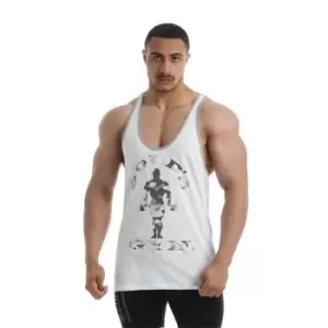 Image of Golds Gym Print Vest Mens - White