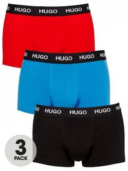 Image of Hugo Boss 3 Pack Trunks Blue/Red/Black Size M Men