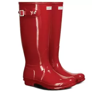 Image of Hunter Original Womens Gloss Wellingtons Military Red 5 (EU38)