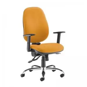 Image of Jota ergo 24hr ergonomic asynchro task chair - Solano Yellow